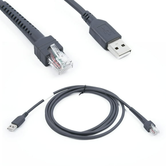 BTOER 1 Pc Symbol Barcode Scanner Serial Cable 6.6ft USB Cable For Barcode Scanner LS1203 LS2208 LS4208 AP DS9208 Tool Accessories