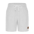 thumbnail image 6 of Havenre Men's Corduroy Shorts Lightweight Casual Elastic Waist Drawstring Lightweight Summer Beach Shorts with Pockets White M, 6 of 7