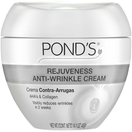 Pond's Rejuveness Anti Aging Face Cream for Fine Lines and Wrinkles, with Alpha Hydroxy Acid and Collagen, 14.1 (Best Face Wrinkle Cream Over Counter)