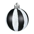 thumbnail image 3 of HomeDM 24 Pcs Christmas Balls - Black and White Balls Xmas Ornaments Shatterproof Plastic Christmas Tree Hanging Balls Decorations for Wedding Holiday Party Supplies 8cm/3.15", 3 of 9