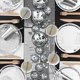 thumbnail image 3 of 6X Camino de Mesa para Fiesta Disco, Camino de Mesa de Aluminio Plateado con Espejo, Cubierta de Mesa MetáLica Brillante para Fiesta de Baile Disco, Boda, 3 of 5