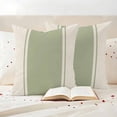 thumbnail image 3 of Sage Green Vintage Outdoor Waterproof Pillow Covers, Geometric Stripes Simple Lines Decorative Square Throw Pillowcase Sofa Cushion Sham for Patio/Couch/Chair, 20"x20" 2 Pack, 3 of 8