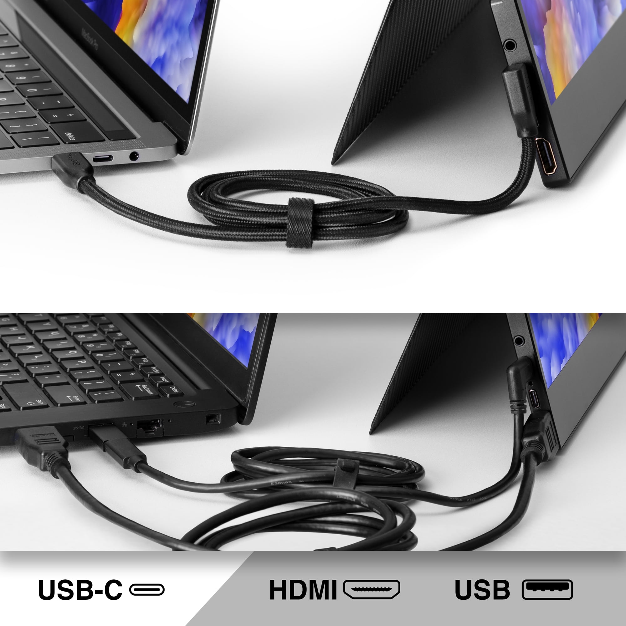 SideTrak Solo Portable Monitor Freestanding Touchscreen 17" FHD 1080P LED IPS Screen with Kickstand |Compatible with Mac, PC, Chrome | Powered by USB-C or Mini HDMI | Built-in Speakers & HDR Mode