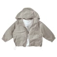 thumbnail image 2 of Gyexs Lightweight Boys Jacket for Outdoor Activities Wear School Zippered Front Breathable Fabric Spring Fall Outdoor Coat (White, 9-10 Years), 2 of 4