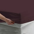 thumbnail image 3 of BedDecor 400TC 100% Egyptian Cotton 1 Pcs Fitted Sheet 15 Inches Solid Purple Color Full Size, 3 of 3