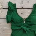 thumbnail image 4 of Aayomet Bathing Suits for Women Swimsuit Without Underwire Ruffles Hollow Belt (Green, L), 4 of 5