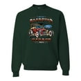 thumbnail image 2 of Wild Bobby, Ford Retro T-Bucket Roadster 1923 Vintage Garage Motors, Cars and Trucks, Unisex Crewneck Graphic Sweatshirt, Forest Green, Large, 2 of 4