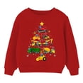 thumbnail image 3 of PMVFHDE Chandail à Capuchon et Chandails en Molleton pour Filles, Sweat à Manches Longues Imprimé de Noël pour Enfants, Automne et Hiver, Rouge, 5-6 Ans, 3 of 4
