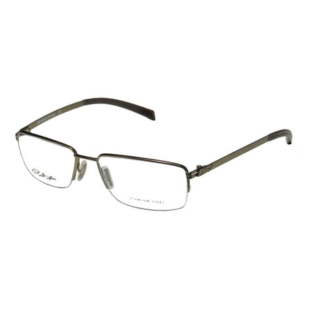 New Smith Optics Daily Mens Designer Half-Rim Khaki Stainless Steel Stunning Frame Demo Lenses 55-17-135 Eyeglasses/Spectacles