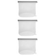thumbnail image 2 of Bolsa de almacenamiento de alimentos, 3 piezas 500 ml Bolsa de frescura de silicona transparente Suministro de cocina Funcionamiento suave, 2 of 8
