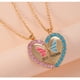 thumbnail image 2 of Collares de amigos para 2 niñas BFF collar de corazón colgante conjunto de joyería para collar de amistad regalos de cumpleaños (oro) día de San Valentín, 2 of 5