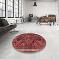 thumbnail image 3 of Ahgly Company Indoor Square Traditional Chestnut Brown Persian Area Rugs, 4' Square, 3 of 6