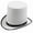 17cm high white and-adult model, variant on Pork Pie Hat Tall hat Stage Show Hat Bowler Top Hat hat Magician Top Hat Top Hat Magician Performed