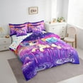 thumbnail image 4 of Homewish Colorful Lovely Unicorn 7-Piece Twin Bedding Sets,Starry Sky Bedding Comforter Set,Cartoon Rainbow Wings Sheet Sets For Girls Kids,Luxury Bedroom Decor Reversible, 4 of 9