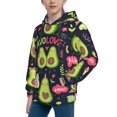 thumbnail image 2 of Kll Unisex Kids Boys Girls Hooded Pocket Pullover Hoodies-Avocado Love, 2 of 9