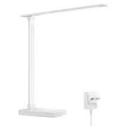 Lepro LED Desk Lamp Touch Control Metal Desk Light 9.5W 800lm 5 Color Modes 5 Brightness Levels Dimmable Home Office Desktop Lamp for Reading, Studying, Nail, College Dorm, White