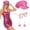 Pink, variant on Alaiyaky 3Pcs 70s Disco Accessories Disco Party Hat Set for Women, Sequin Hat with Sunglasses Glitter Accessorie,Hippie Costume Theme Party Fancy Dress Halloween Birthday Dance