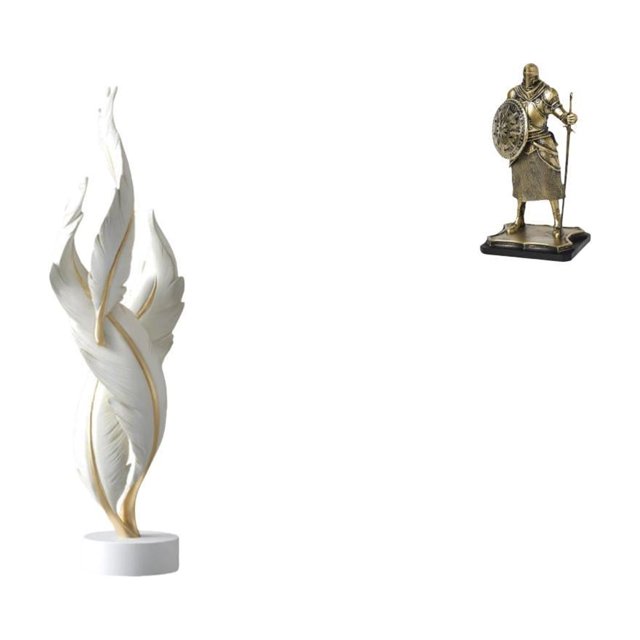 Escultura De Caballero De Plumas, Estatua Moderna De Resina, Colección De Arte, Artesanía, Adorno De Escritorio, Figura Decorativa Para Chimenea, Gabinete De Oficina, Entrada, Sala De Estar,