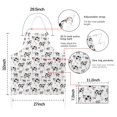 thumbnail image 7 of White Cow Milk Cow Pattern Apron-Garden Aprons for Women with Pockets-Cotton Linen Waterproof Kitchen Cooking Gardening Aprons Adjustable for Kitchen,Cooking,BBQ and Salon 33x27 Inch, 7 of 7