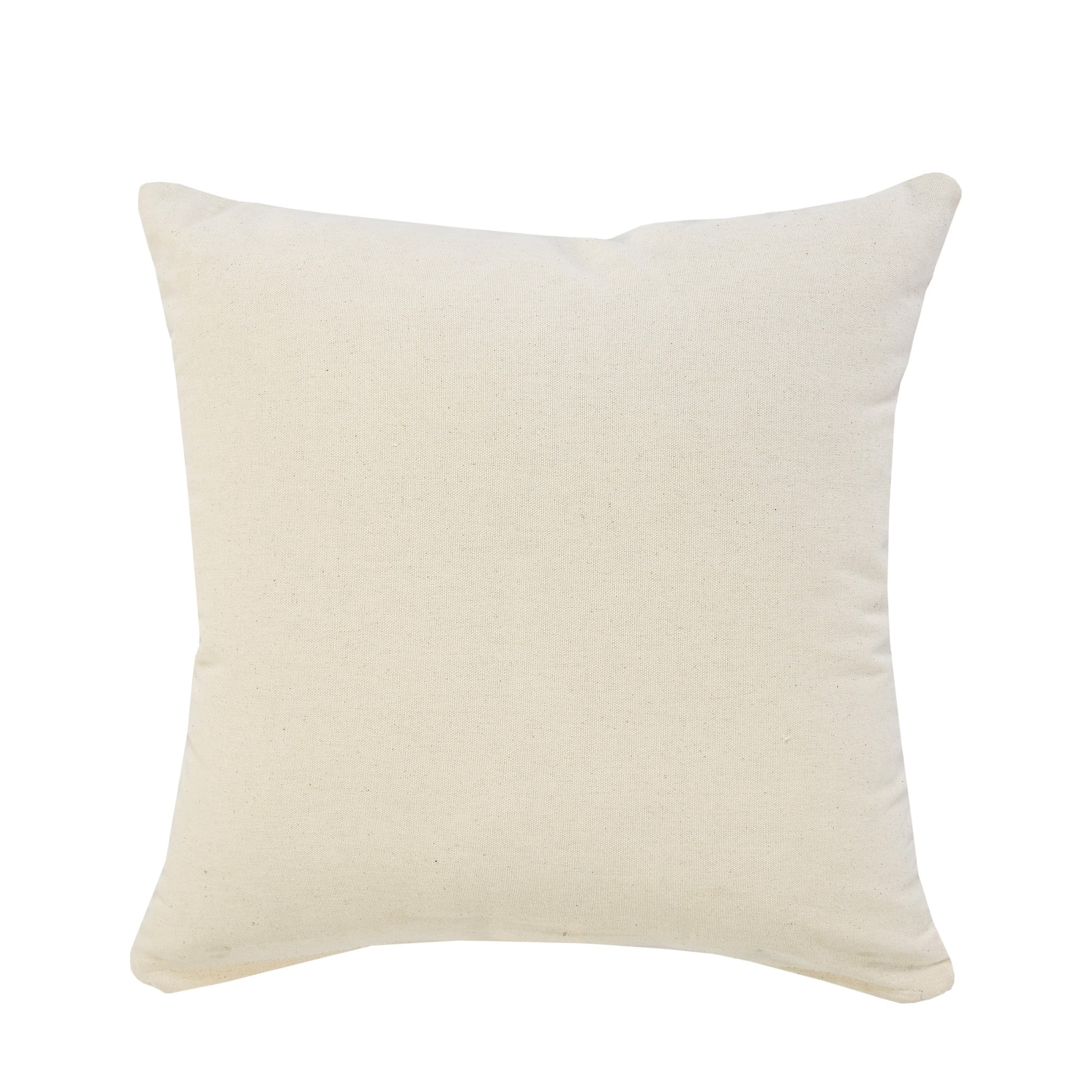 Laddha Home Designs Handmade Striped Square Cotton Throw Pillow Cover - 20" - Black and White