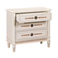 thumbnail image 3 of PRI Commode Cannelée à 3 Tiroirs en Blanc Doux, 3 of 3