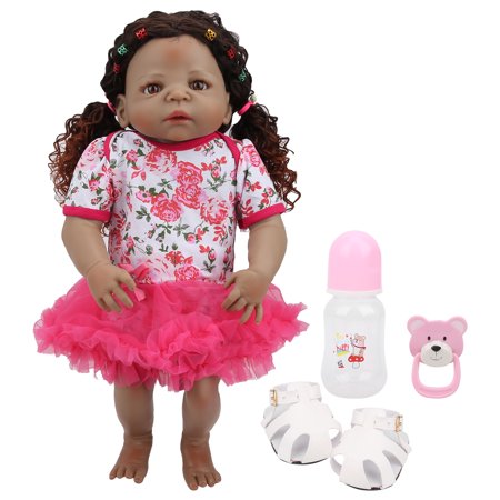 Poupee Fille Noire Spptty Poupee Bebe Fille Ensemble De Poupees Bebe Reborn 22in Peau Noire Silicone Bebes Filles Poupee Accompagnant Cadeau Enfant Walmart Canada