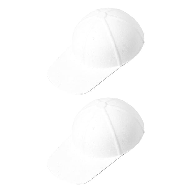 KAKOWELY 2 gorras de béisbol de pulpa blanca pintadas a mano para niños.