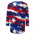 thumbnail image 3 of SCSAlgin Womens 3/4 Sleeve T-Shirts Crew Neck 4th of July Summer Graphic Tee Tops, 3 of 5