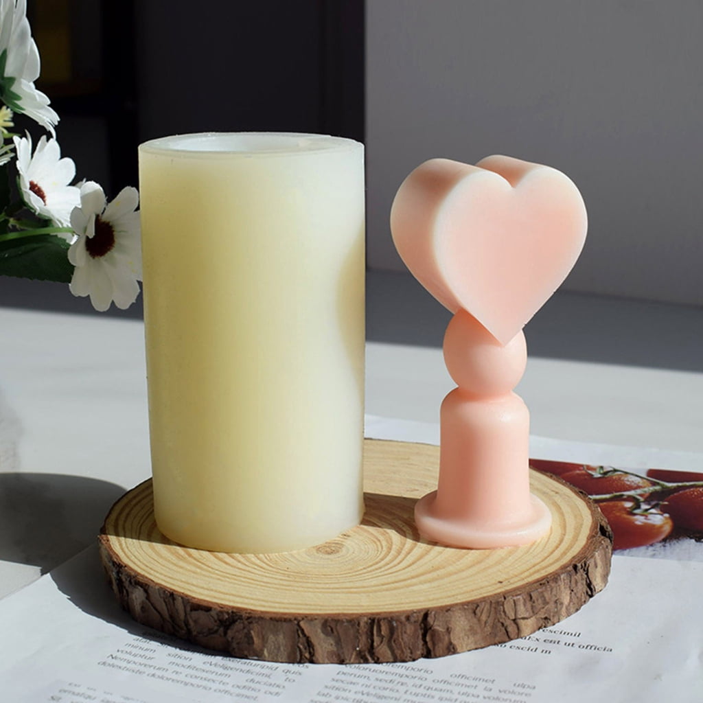 Heart Walking Stick Silicone Molds Epoxy Resin Silicone Molds for Candle Making