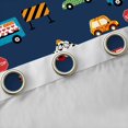 thumbnail image 4 of Manfei Cute Race Car Kitchen Curtains,Road Signs Print Black Out Curtains Pack of 2 (42x63 Each),Navy Blue, 4 of 7