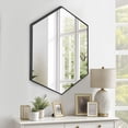 thumbnail image 2 of Soges Bathroom Medicine Cabinet with 3 Adjustable Storage Shelves, Wall Mounted Metal Frame, Recessed Mirror Cabinet Medicine Cabinet, Hexagonal Bathroom Mirror Cabinet, 24x34 Inches, Black, 2 of 10