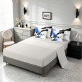 thumbnail image 4 of Manfei Abstract Ink Painting King Bedding, Watercolor Ombre King Bed in a Bag, Blue, Black and White, Gray Reversible 7-Piece, 4 of 6