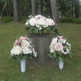 thumbnail image 6 of Cemetery Flowers, Sympathy Flowers, Artificial Silk Flowers For Grave, Memorial Flower Arrangements For Decorating Tombs, Coffins Or Memorials. For Memorial Day, Mother's Day, Father's Day (Saddle), 6 of 7