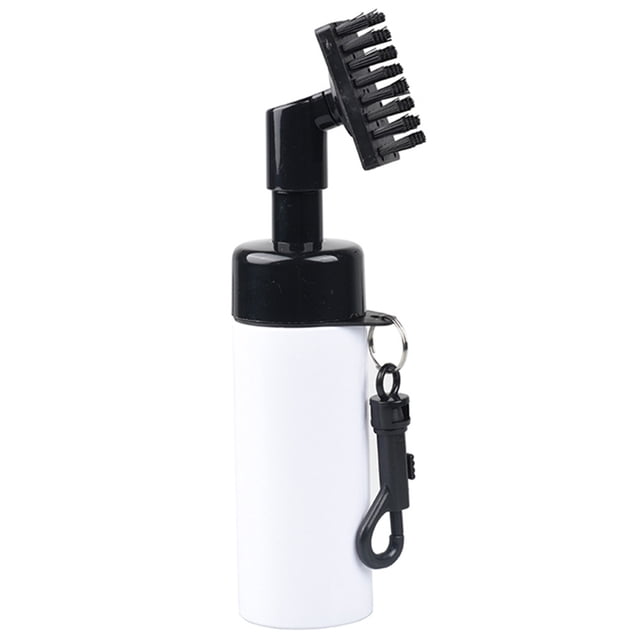 Sonducket Cepillos de limpieza de ranuras para palos de Golf, cepillo de llavero autónomo con botella de agua, herramienta de limpieza Golf Blanco