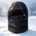 thumbnail image 4 of Winter Zip Up thermal Balaclava Hat, Windproof Full Face Mask, Fleece Lined Cycling Ski Neck Warmer Hat for Outdoor Motorcycle Running, 4 of 5