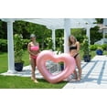 thumbnail image 4 of Swimline Metallic Heart Shaped Inner Tube Swimming Pool Float - 68" - Pink, 4 of 4