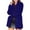 Blue, variant on Fesfesfes Plush Lined Coat for Women Faux-Fur Jacket Mid Length Loose Fluff Soft Fleece On Sale