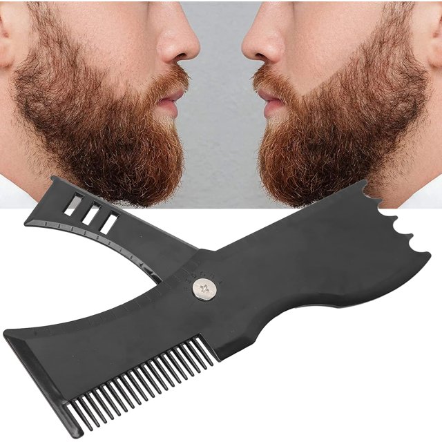 Beard Shaper, Men's Beard Shaping Template 360 Rotated Beard Styling Tool for Trimming Hairline Neckline Goatee Beard Shaping Tools Men Beard Care Grooming Kit Beard Guide Shaper
