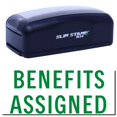 thumbnail image 1 of Large Pre-Inked Benefits Assigned Stamp, Slim 1854, Ultra Slim Design, Impression Size 1-13/16" by 2-1/2", Up to 25,000 Impressions - Green Ink, 1 of 10