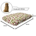 thumbnail image 2 of Berries Pet Bed, Botanical Demonstration of Raspberries and Leaves, Chew Resistant Pad for Dogs and Cats Cushion with Removable Cover, 24" x 39", Pink Fawn, by Ambesonne, 2 of 4