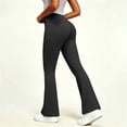 thumbnail image 6 of Zulora Women's High Waist Flare Leggings Yoga Pants Soft Stretchy Workout Lounge Trousers for Daily Casual Wear, 6 of 7