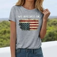 thumbnail image 2 of ORT 4th of July Shirts Women American Flag T Shirts American Flag T-Shirts Tops Crewneck Summer T-Shirt(Grey,M), 2 of 6