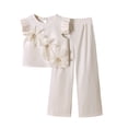 thumbnail image 3 of Sentuca Kids Clothes Girls Outfit Sets Shirts and Lace Skirt 2PC School Uniform Size 9 Years, 3 of 8