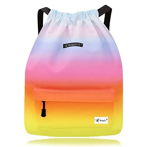 Bolsa de cordón impermeable, mochila deportiva para hombres, mujeres y niñas