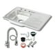 thumbnail image 4 of Fregadero Tarja Empotrar Acero Inox 80x50 C/kit Mezc Premium - (Escurridor Derecho), 4 of 5