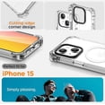 thumbnail image 2 of Funda magnética transparente para iPhone 15Pro, compatible con MagSafe, resistente a impactos y golpes [no amarillea] [Protección contra caídas militares] y antiarañazos., 2 of 5