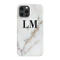thumbnail image 1 of Personalised Gold Stained Marble Initials iPhone 14 Pro Max Case,iPhone 15 Pro, 1 of 4