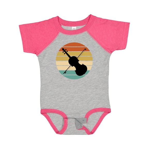 Inktastic Violin Music Retro Sunset Boys or Girls Baby Bodysuit