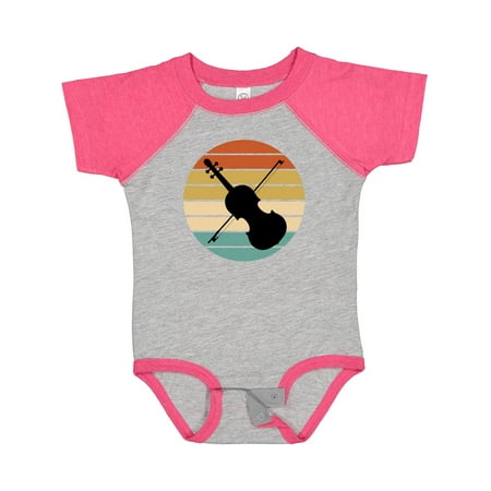 

Inktastic Violin Music Retro Sunset Gift Baby Boy or Baby Girl Bodysuit