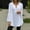 White, variant on AXXD Green Basic Business Casual Tops for Women Summer 2024 V-Neck Solid Color Pullover Casual Ruffled Long Sleeve Top